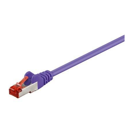 MicroConnect - Network cable - RJ-45 (M) to RJ-45 (M) - 15 cm - 6 mm - SFTP - CAT 6 - halogen-free, round, stranded - purple - 0