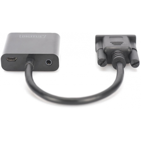 MicroConnect - HDMI adapter - USB, HD-15 (VGA) to HDMI female - 15 cm - black - active, 1080p support - 2