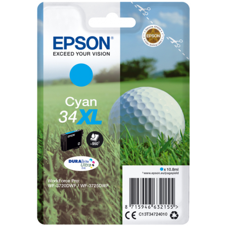 Singlepack Cyan 34XL DURABrite - 1