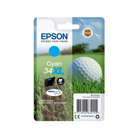 Singlepack Cyan 34XL DURABrite - 2