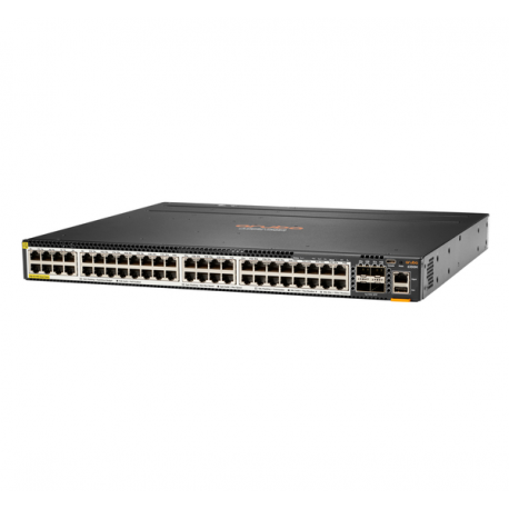 HPE Aruba 6300M - Switch - L3 - Managed - 48 x 100 / 1000 / 2.5G / 5G (PoE+) + 4 x 1 Gigabit  /  10 Gigabit  /  25 Gigabit  /  50 Gigabit SFP56 (uplink  /  stacking) - front and side to back - rack-mountable - PoE+ (2880 W) - 1