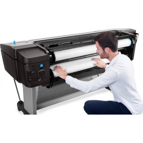 HP DesignJet T1700dr PostScript - 44" large-format printer - colour - ink-jet - 1118 x 1676 mm - 2400 x 1200 dpi - up to 0.55 min / page - capacity: 2 rolls - Gigabit LAN, USB host - cutter - 13