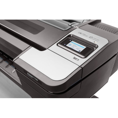 HP DesignJet T1700dr PostScript - 44" large-format printer - colour - ink-jet - 1118 x 1676 mm - 2400 x 1200 dpi - up to 0.55 min / page - capacity: 2 rolls - Gigabit LAN, USB host - cutter - 16