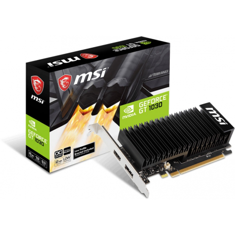 MSI GT 1030 2GHD4 LP OC - Graphics card - GF GT 1030 - 2 GB DDR4 - PCIe 3.0 x4 low profile - HDMI, DisplayPort - fanless - 4
