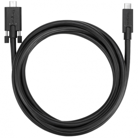 Targus - USB cable - 24 pin USB-C (M) to 24 pin USB-C (M) screwable - 1.8 m - black - for P / N: DOCK191USZ, DOCK430EUZ, DOCK430USZ - 0