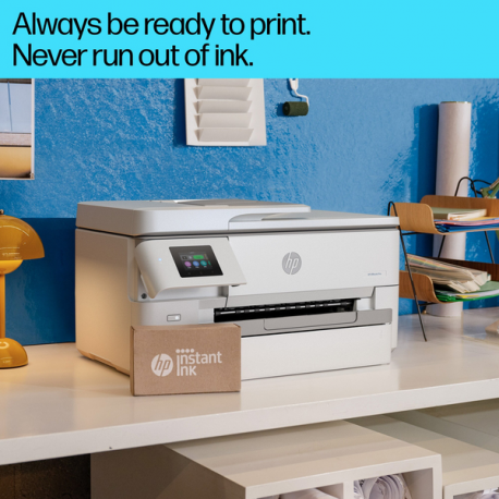 HP Officejet Pro 9720e Wide Format All-in-One - Multifunction printer - colour - ink-jet - A3 / Ledger (297 x 432 mm) (original) - A3 (media) - up to 18 ppm (copying) - up to 22 ppm (printing) - 250 sheets - USB 2.0, LAN, Wi-Fi(ac), Bluetooth - cement - 19