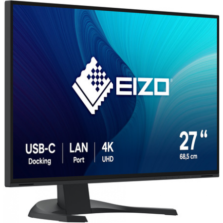 EIZO FlexScan EV2740X - With FlexStand - LED monitor - 27" - 3840 x 2160 4K - IPS - 350 cd / m² - 2000:1 - 5 ms - 2xHDMI, DisplayPort, 2xUSB-C - speakers - black - 1
