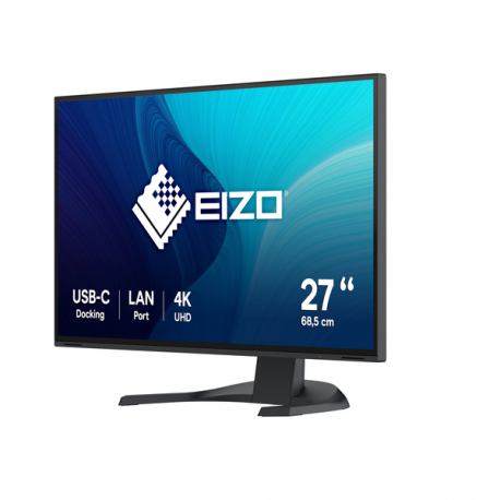 EIZO FlexScan EV2740X - With FlexStand - LED monitor - 27" - 3840 x 2160 4K - IPS - 350 cd / m² - 2000:1 - 5 ms - 2xHDMI, DisplayPort, 2xUSB-C - speakers - black - 10