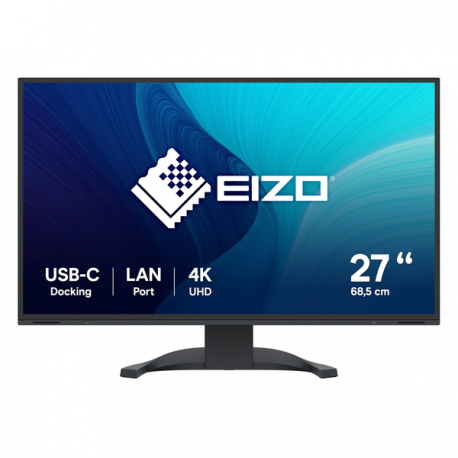 EIZO FlexScan EV2740X - With FlexStand - LED monitor - 27" - 3840 x 2160 4K - IPS - 350 cd / m² - 2000:1 - 5 ms - 2xHDMI, DisplayPort, 2xUSB-C - speakers - black - 13