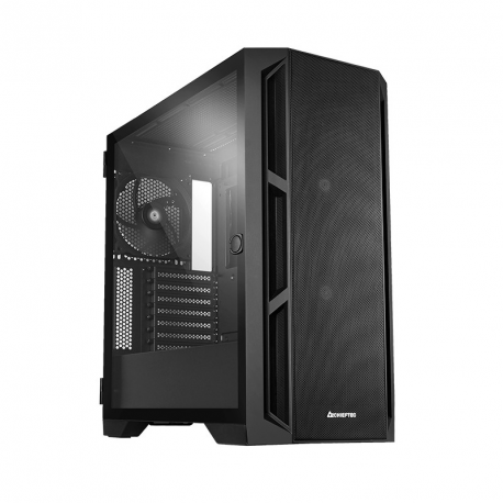 Chieftec Gamer Series APEX AIR - Tower - ATX - windowed side panel (tempered glass) - no power supply (ATX) - black - USB / Audio - 0