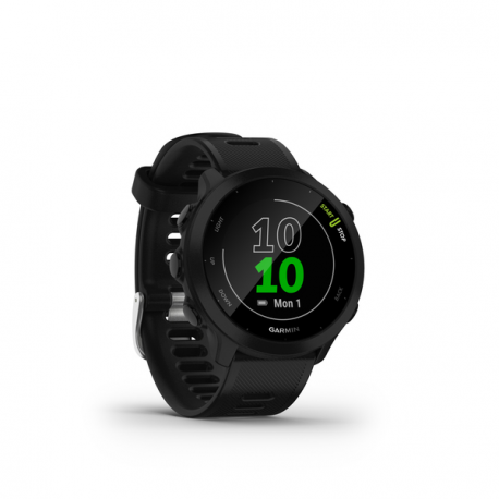Garmin Forerunner 55 - Black - sport watch with band - silicone - black - display 1.04" - Bluetooth, ANT+ - 37 g - 12