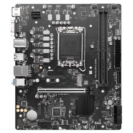 MSI PRO H610M-E - Motherboard - micro ATX - LGA1700 Socket - H610 Chipset - USB 3.2 Gen 1 - Gigabit LAN - onboard graphics (CPU required) - HD Audio (8-channel) - 0