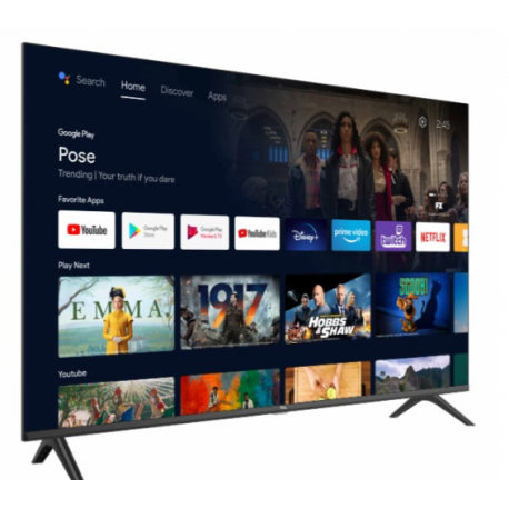 TCL 40S5400A - 40" Diagonal Class S54 Series LED-backlit LCD TV - Smart TV - Android TV - 1080p 1920 x 1080 - HDR - brushed dark metal (front) - 5