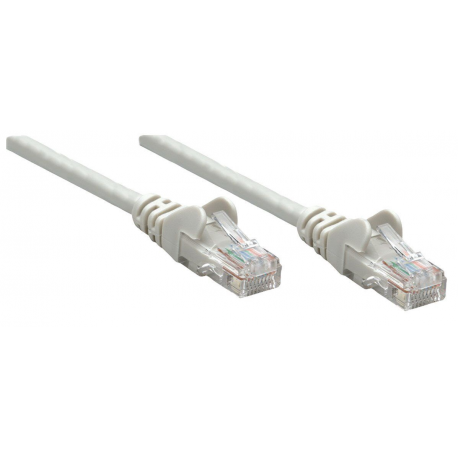 Intellinet Network Patch Cable, Cat6A, 0.25m, Grey, Copper, S / FTP, LSOH  /  LSZH, PVC, RJ45, Gold Plated Contacts, Snagless, Booted, Lifetime Warranty, Polybag - Patch cable - RJ-45 (M) to RJ-45 (M) - 25 cm - SFTP - CAT 6a - snagless - grey - 1