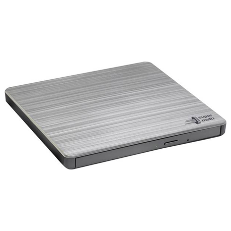 Hitachi-LG Data Storage GP60NS60 - Disk drive - DVD±RW (±R DL)  /  DVD-RAM - 8x / 6x / 5x - USB 2.0 - external - silver - 0