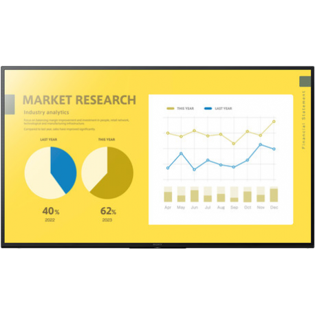 Sony Bravia Professional Displays FW-50EZ20L - 50" Diagonal Class EZ20L Series LED-backlit LCD display - digital signage - Android TV - 4K UHD (2160p) 3840 x 2160 - HDR - Direct LED - hairline black - 0