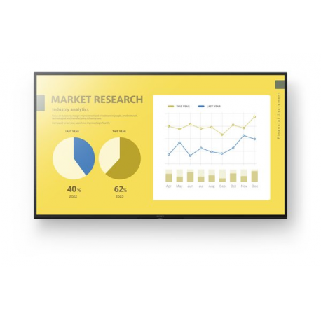 Sony Bravia Professional Displays FW-50EZ20L - 50" Diagonal Class EZ20L Series LED-backlit LCD display - digital signage - Android TV - 4K UHD (2160p) 3840 x 2160 - HDR - Direct LED - hairline black - 26