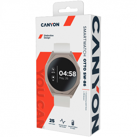 CANYON Otto SW-86, Smart watch Realtek 8762DK LCD 1.3' LTPS 360X360px, G+F