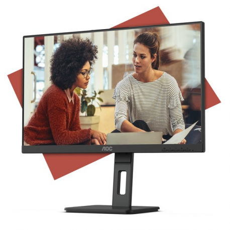 AOC 27E3QAF - LED monitor - 27" - 1920 x 1080 Full HD (1080p) @ 75 Hz - IPS - 1000:1 - 4 ms - HDMI, VGA, DisplayPort - speakers - textured black - 8