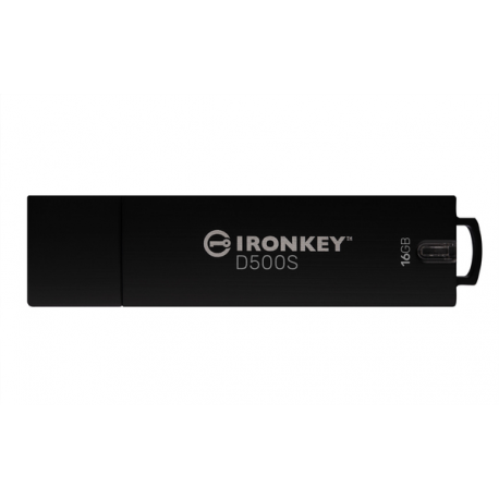 Kingston IronKey D500S - USB flash drive - encrypted - 16 GB - USB 3.2 Gen 1 - TAA Compliant - 8