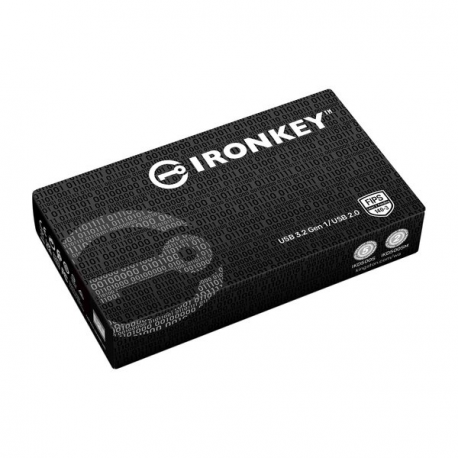 Kingston IronKey D500S - USB flash drive - encrypted - 32 GB - USB 3.2 Gen 1 - TAA Compliant - 3