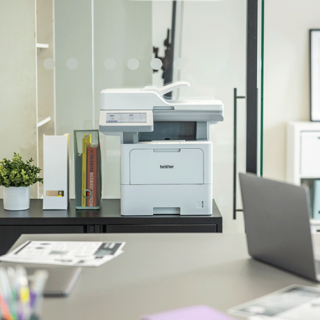 Brother MFC-L6910DN - Multifunction printer - B / W - laser - A4 / Legal (media) - up to 50 ppm (copying) - up to 50 ppm (printing) - 520 sheets - 33.6 Kbps - USB 2.0, Gigabit LAN, Wi-Fi(n), NFC, USB 2.0 host - 4