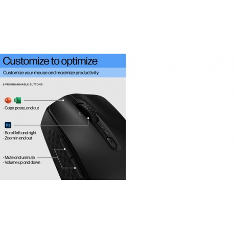 HP 425 - Mouse - programmable - 7 buttons - wireless - Bluetooth 5.3 - black - 6