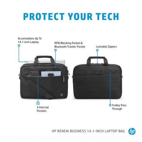 HP Renew Business - Notebook carrying shoulder bag - 14.1" - for Chromebook x360; Elite Dragonfly G2; Pro c640 G2; ProBook x360 - 10