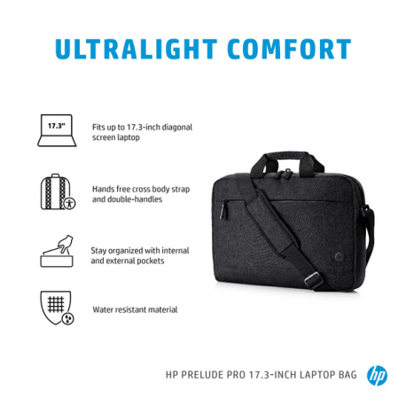 HP Prelude - Notebook carrying case - 13.3" - 17.3" - for OMEN by HP 16, 17; HP 15; ENVY x360; Pavilion Aero 13; Pavilion Gaming 15; Pavilion x360 - 4