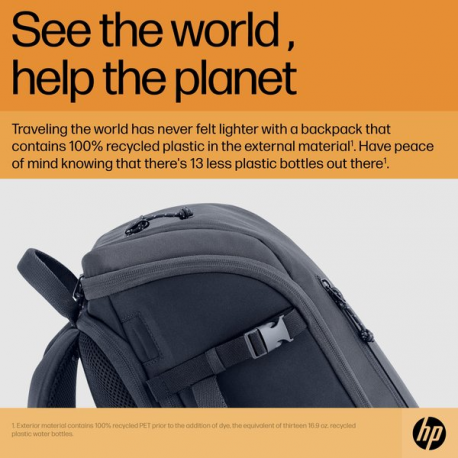 HP Travel - Notebook carrying backpack - up to 15.6" - iron grey - for Victus by HP Laptop 15; Laptop 15s; Pavilion x360 Laptop; Pro x360 - 20