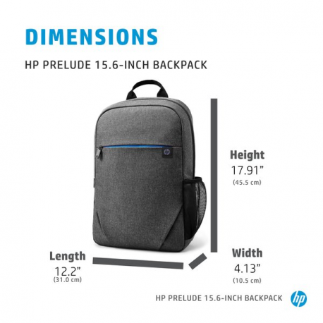 HP Prelude - Notebook carrying backpack - 13.3" - 15.6" - for HP 15; ENVY x360; Pavilion Aero 13; Pavilion Gaming 15; Pavilion x360; Pro x360 - 7