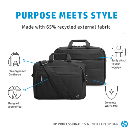 HP Professional - Notebook carrying case - 15.6" - atlantic blue internal lining - 8