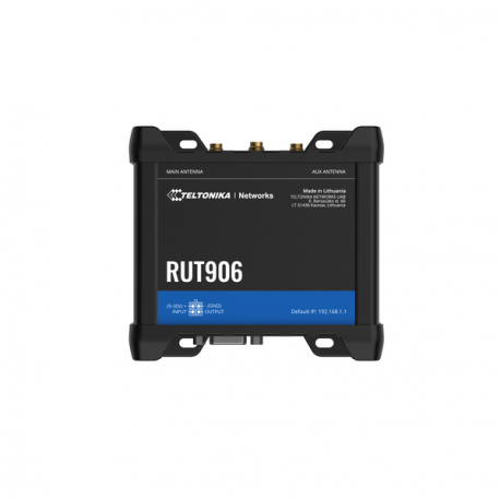 Teltonika RUT906 - Wireless router - WWAN - 3-port switch - RS-232, RS-485 - Wi-Fi - 2.4 GHz - 3G, 4G, 2G - DIN rail mountable - 5