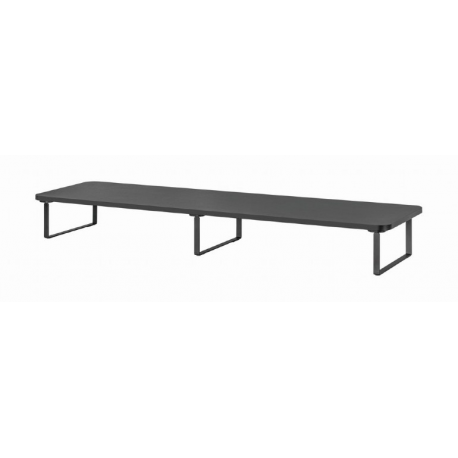 Gembird MS-TABLE2-01 - Stand - long rectangle - for 2 monitors / notebook - plastic, particle board, steel - black - desktop - 2
