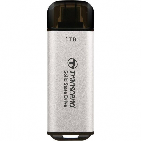 Transcend ESD300S - SSD - 1 TB - external (portable) - USB 3.2 Gen 2x1 (USB-C connector) - silver - 0