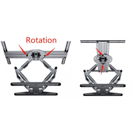 Gembird WM-80STR-01 - Mounting kit (wall mount) - full-motion - for LCD TV - rotating - steel - screen size: 40"-80" - 8
