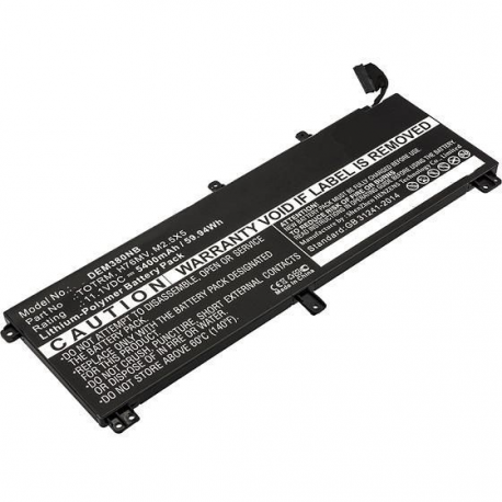 CoreParts - Laptop battery - lithium polymer - 5400 mAh - 59.9 Wh - black - for Dell Precision M3800; XPS 15 (9530) - 0