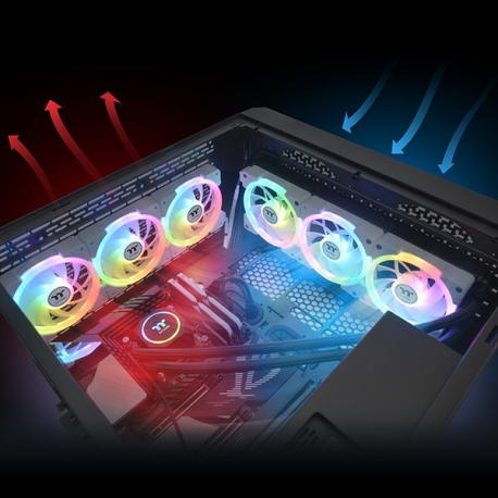 Thermaltake SWAFAN EX12 ARGB - Premium Edition - case fan - 120 mm - white (pack of 3) - 3