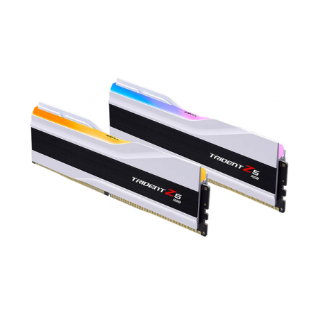 G.Skill Trident Z5 RGB - DDR5 - kit - 32 GB: 2 x 16 GB - DIMM 288-pin - 6000 MHz  /  PC5-48000 - CL36 - 1.35 V - unbuffered - on-die ECC - matt white - 0