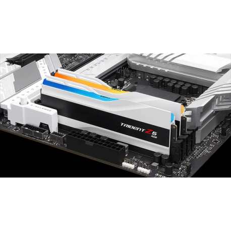 G.Skill Trident Z5 RGB - DDR5 - kit - 32 GB: 2 x 16 GB - DIMM 288-pin - 6000 MHz  /  PC5-48000 - CL36 - 1.35 V - unbuffered - on-die ECC - matt white - 6
