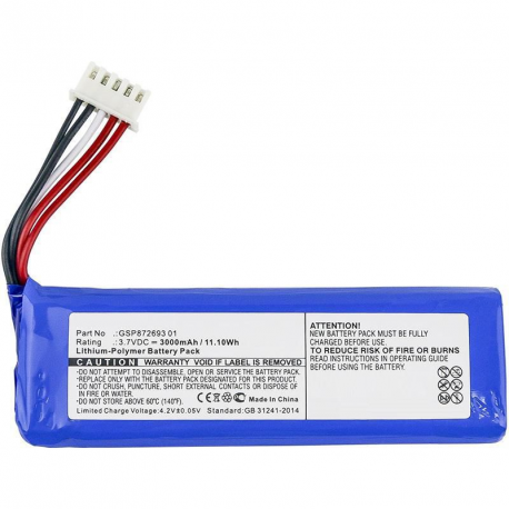 CoreParts - Battery - Li-pol - 3000 mAh - 11.1 Wh - blue - for JBL Flip 4 - 0