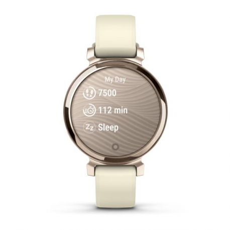 Garmin Lily 2 - Cream gold - smart watch with band - silicone - coconut - wrist size: 110-175 mm - monochrome - Bluetooth - 24.4 g - 4