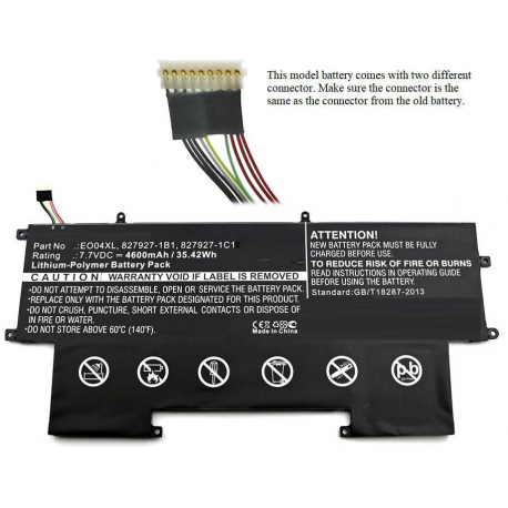 CoreParts - Laptop battery - lithium polymer - 4600 mAh - 35.4 Wh - black - for HP EliteBook Folio G1 - 0