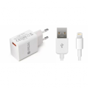 CoreParts - Power adapter - 12 Watt - white - for Apple iPad / iPhone / iPod (Lightning)
