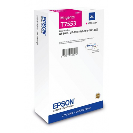 Epson T7553 - 39 ml - XL - magenta - original - box - ink cartridge - 0
