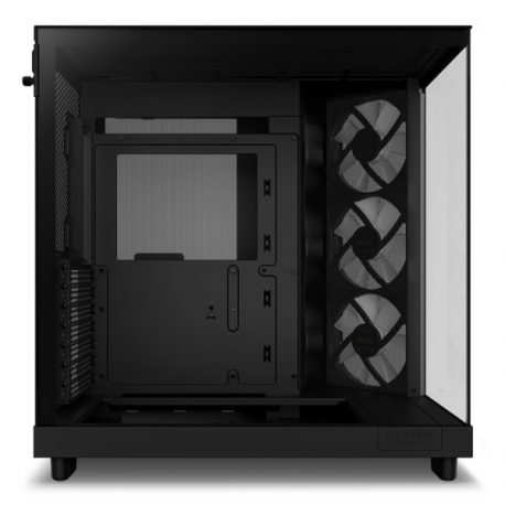 NZXT H series H6 Flow RGB - Mid tower - ATX - windowed side panel (tempered glass) - no power supply - matte black - USB/Audio - 19