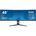 iiyama ProLite XCB4594DQSN-B1 - LED monitor - curved - 45" (44.5" viewable) - 5120 x 1440 Dual Quad HD @ 165 Hz - VA - 450 cd / m² - 3000:1 - HDR400 - 0.8 ms - 2xHDMI, DisplayPort, USB-C - speakers - black, matte