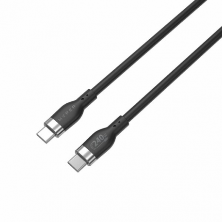 HyperJuice - USB cable - 24 pin USB-C (M) to 24 pin USB-C (M) - USB 2.0 - 1 m - extended power range (EPR), USB Power Delivery (240W) - black - 2