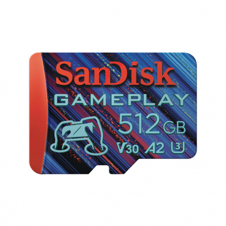 SanDisk GamePlay - Flash memory card - 512 GB - A2  /  Video Class V30  /  UHS-I U3 - microSDXC UHS-I - 0