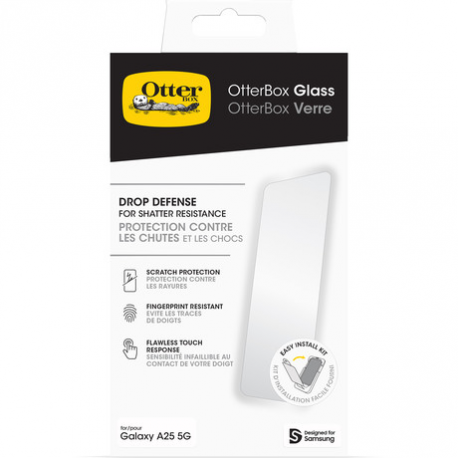 OtterBox - Screen protector for mobile phone - glass - clear - for Samsung Galaxy A25 - 3